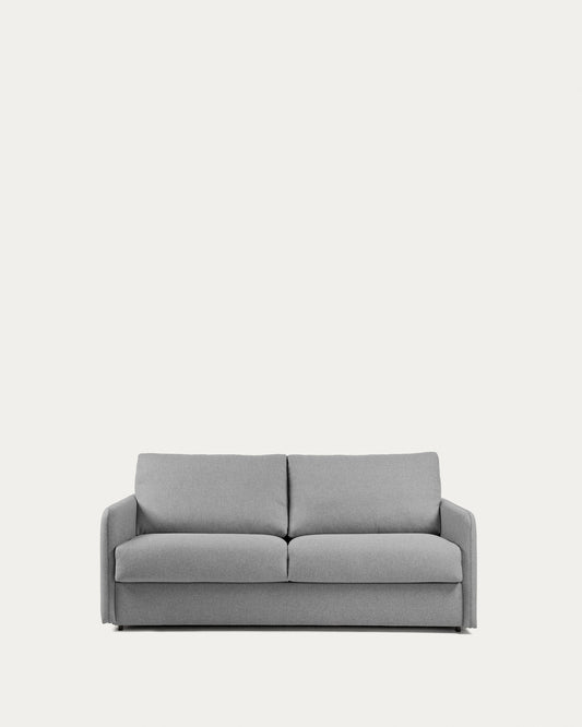 Canapé convertible Kymoon 2 places polyuréthane gris clair 160 cm