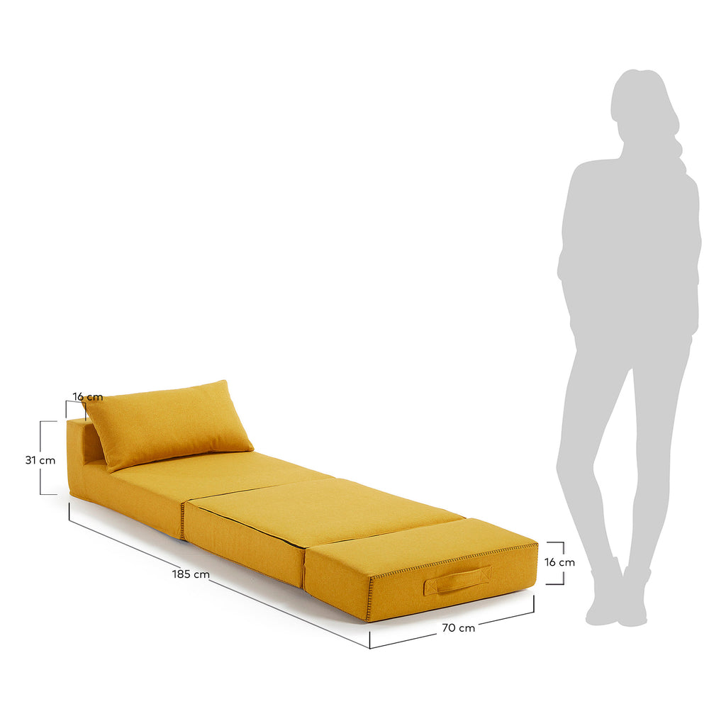 Chauffeuse Arty moutarde 70 x 89 (200) cm