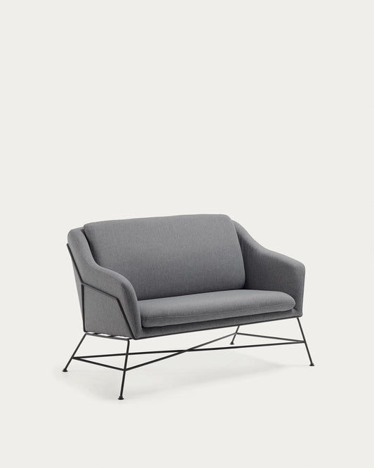 Canapé Brida 2 places gris foncé 128 cm