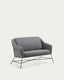 Canapé Brida 2 places gris foncé 128 cm