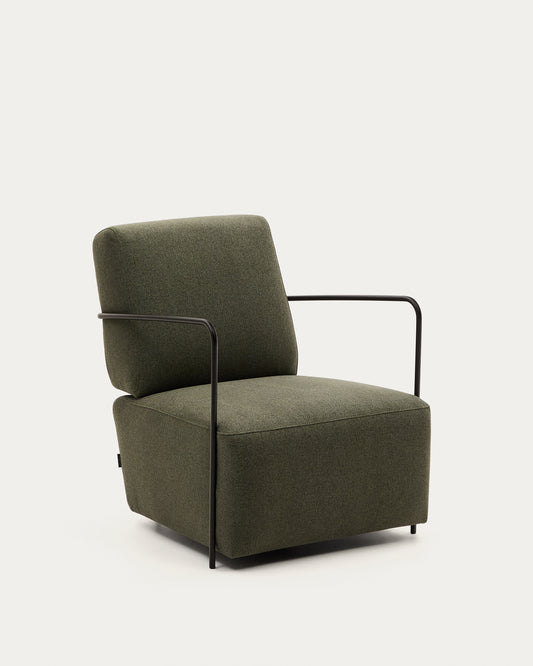 Fauteuil Gamer vert et métal avec finition noir mat