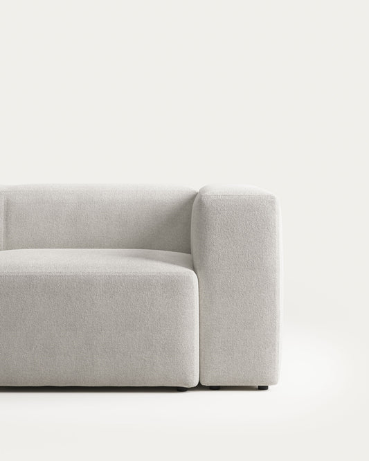 Canapé Blok 3 places ignifugé en bouclette blanche 240 cm FSC Mix Credit