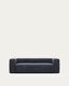 Canapé Blok 3 places ignifugé en chenille bleue 240 cm