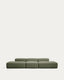 Canapé Blok 4 places en chenille vert mousse 380 cm – FSC Mix Credit