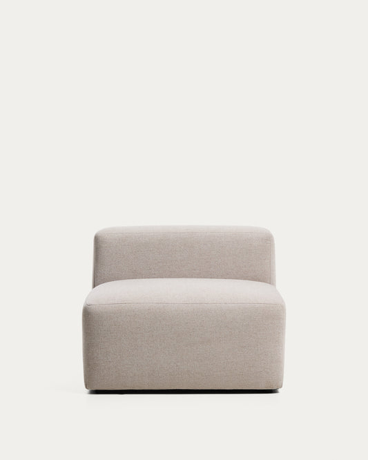 Fauteuil Blok en chenille beige 90 cm – FSC Mix Credit