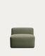 Fauteuil Blok en chenille vert mousse 90 cm – FSC Mix Credit