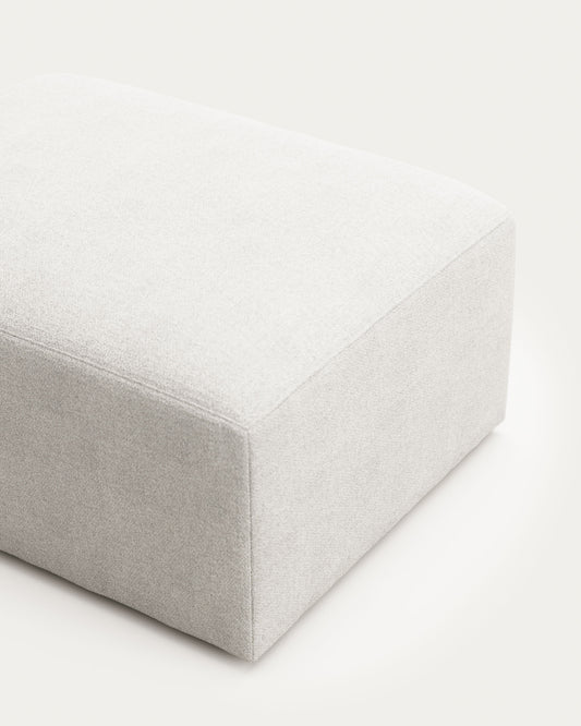 Repose-pieds Blok ignifugé en bouclette blanche 90 x 74 cm FSC Mix Credit