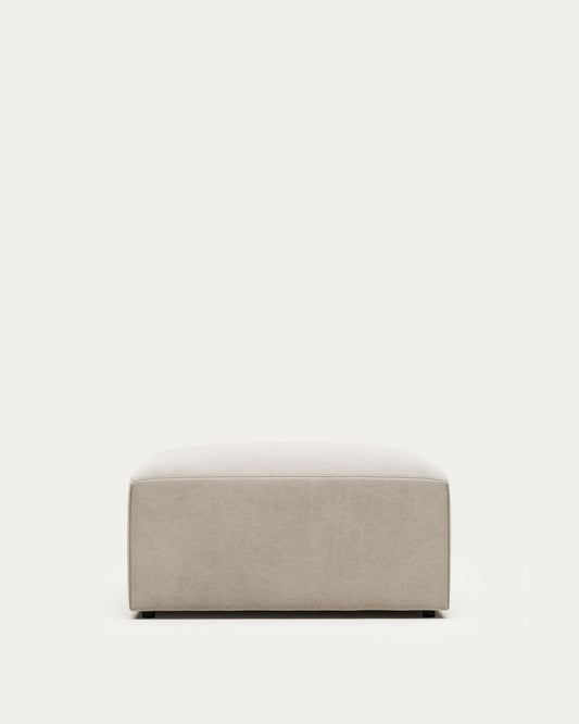 Repose-pieds Blok en chenille beige 90 x 74 cm FSC Mix Credit