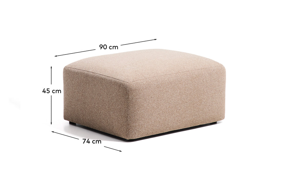 Repose-pieds Blok en chenille marron 90 x 74 cm – FSC Mix Credit