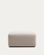 Repose-pieds Blok en chenille beige 90 x 74 cm – FSC Mix Credit