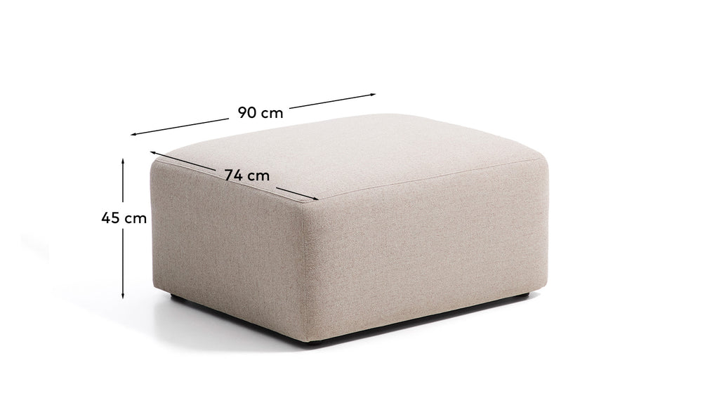 Repose-pieds Blok en chenille vert mousse 90 x 74 cm – FSC Mix Credit