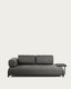 Canapé Compo 3 places gris foncé avec grand plateau 252 cm