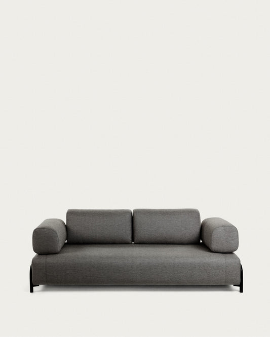 Canapé Compo 3 places gris foncé 232 cm