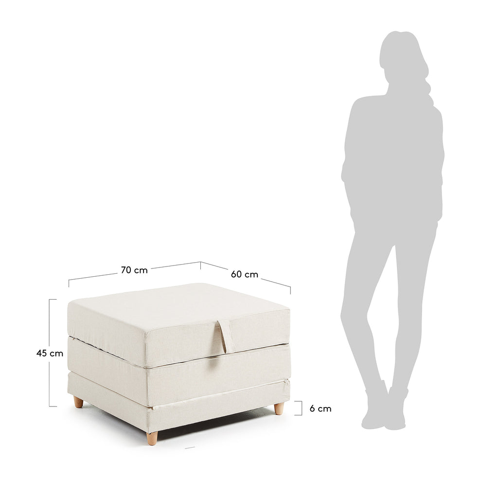 Chauffeuse Lizzie 70 x 60 (180) cm beige