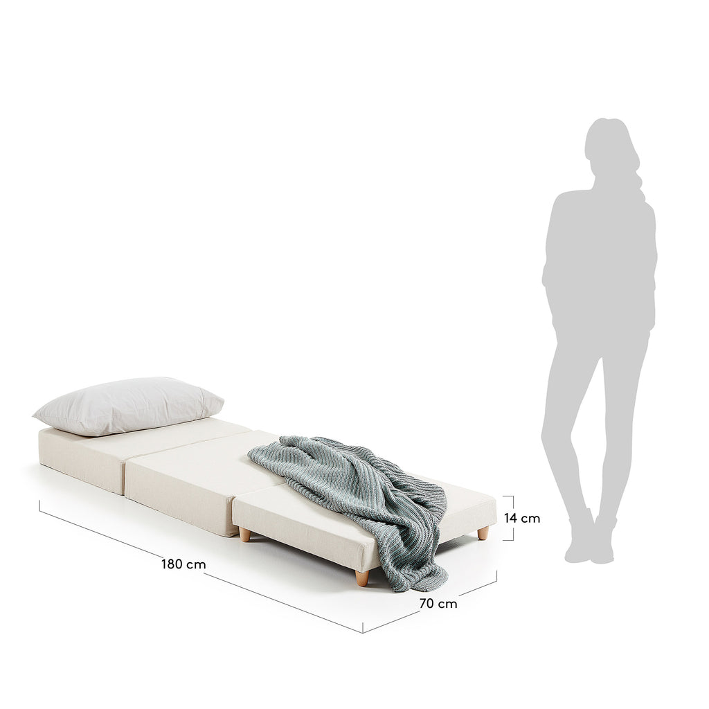 Chauffeuse Lizzie 70 x 60 (180) cm beige