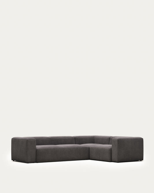 Canapé d’angle Blok 4 places gris 320 x 230 cm / 230 x 320 cm FR