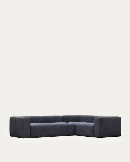 Canapé d’angle Blok 4 places bleu 320 x 230 cm / 230 x 320 cm FR