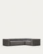 Canapé d’angle Blok 4 places velours à grosses côtes gris 320 x 230 cm / 230 x 320 cm FR