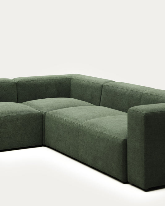 Canapé d’angle Blok 5 places beige 320 x 290 cm / 290 x 320 cm FR