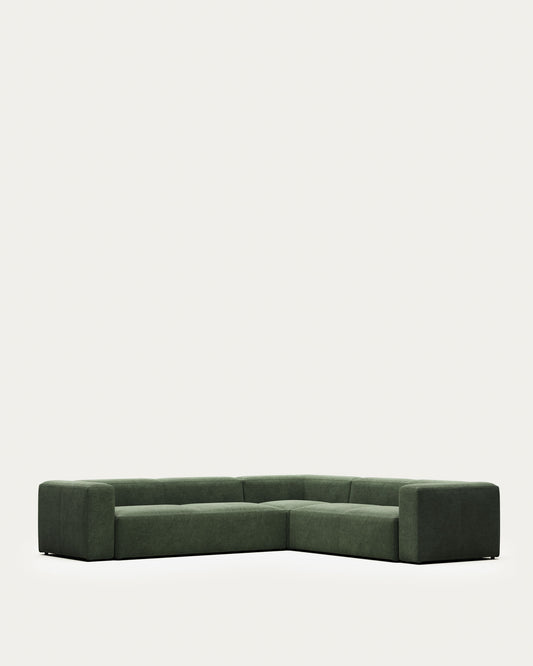 Canapé d’angle Blok 5 places beige 320 x 290 cm / 290 x 320 cm FR