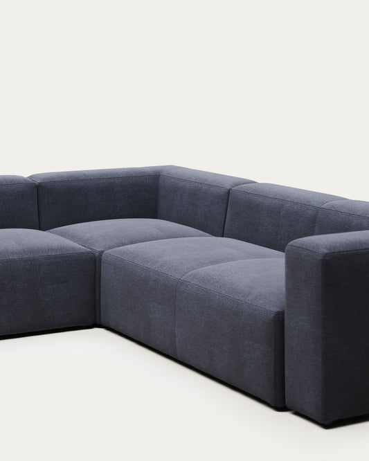 Canapé d’angle Blok 5 places beige 320 x 290 cm / 290 x 320 cm FR