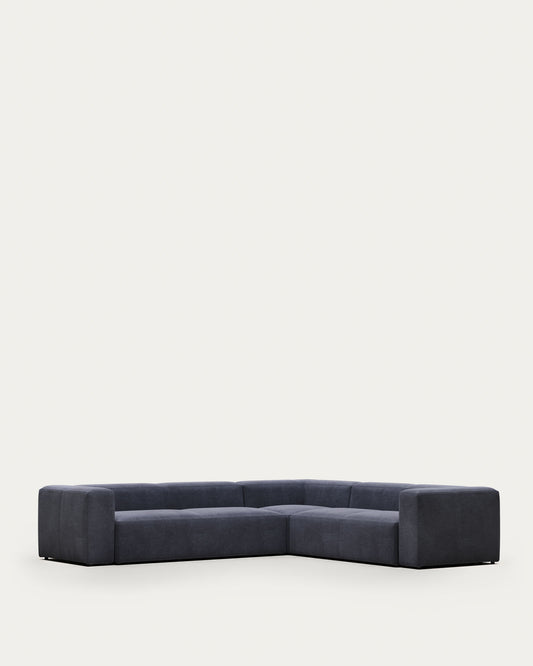 Canapé d’angle Blok 5 places beige 320 x 290 cm / 290 x 320 cm FR