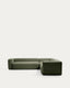 Canapé d’angle Blok 5 places en chenille vert mousse 320 x 290 cm/290 x 320 cm – FSC Mix Credit