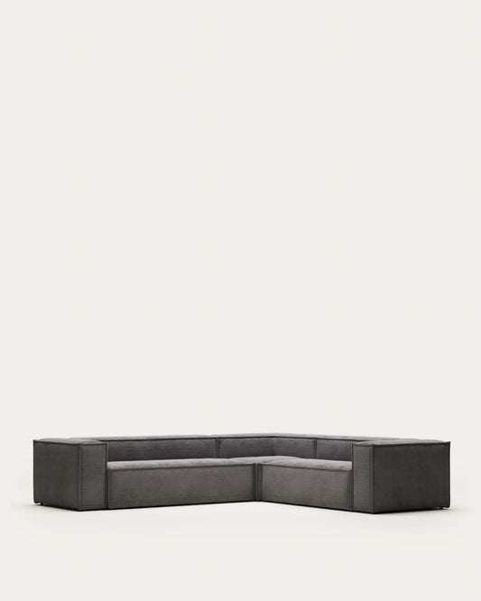 Canapé d’angle Blok 5 places beige 320 x 290 cm / 290 x 320 cm FR