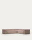 Canapé d’angle Blok 5 places beige 320 x 290 cm / 290 x 320 cm FR