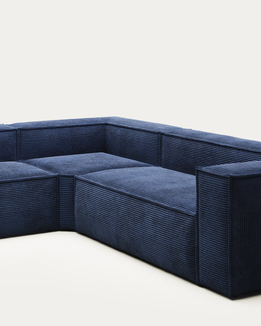 Canapé d’angle Blok 5 places beige 320 x 290 cm / 290 x 320 cm FR