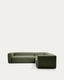 Canapé d’angle Blok 4 places en chenille vert mousse 290 x 290 cm – FSC Mix Credit