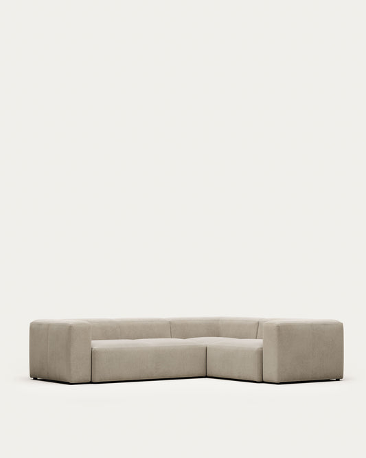 Canapé d’angle Blok 3 places beige 290 x 230 cm / 230 cm 290 cm FR