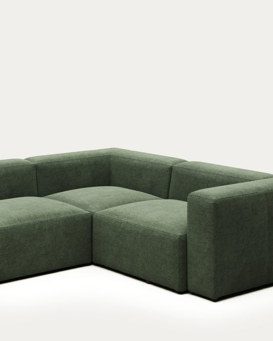 Canapé d’angle Blok 3 places vert 290 x 230 cm / 230 cm 290 cm FR