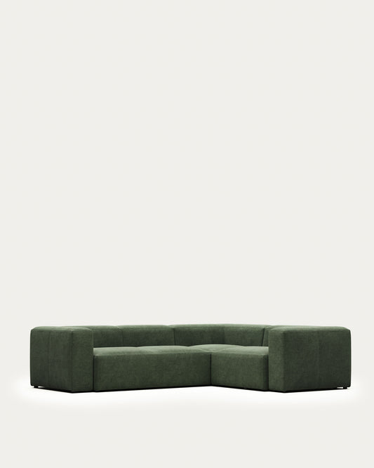 Canapé d’angle Blok 3 places vert 290 x 230 cm / 230 cm 290 cm FR