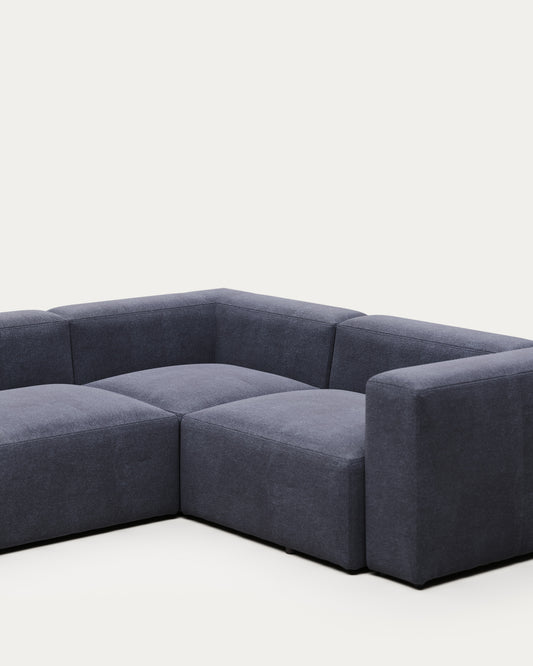 Canapé d’angle Blok 3 places bleu 290 x 230 cm / 230 cm 290 cm FR