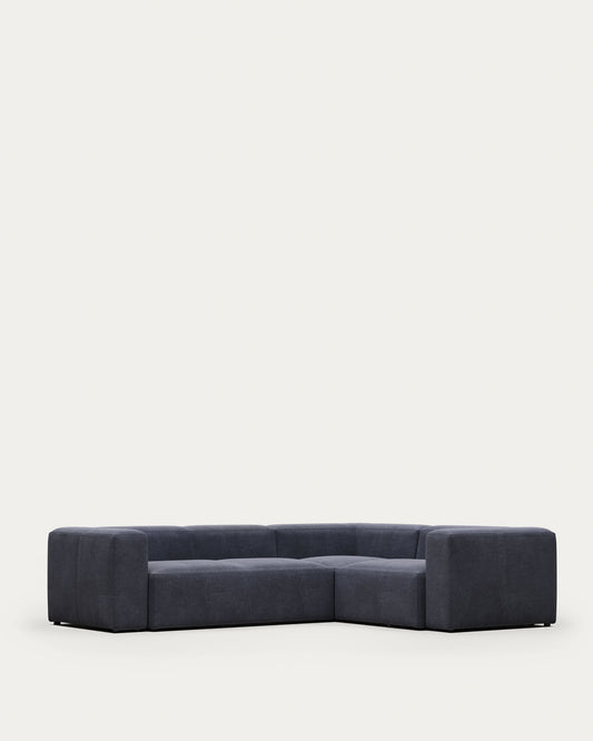 Canapé d’angle Blok 3 places bleu 290 x 230 cm / 230 cm 290 cm FR