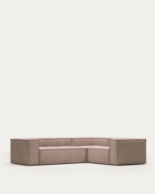Canapé d’angle Blok 3 places rose 290 x 230 cm / 230 cm 290 cm FR