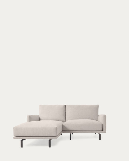 Canapé Galene 3 places avec méridienne gauche beige 194 cm FSC Mix Credit