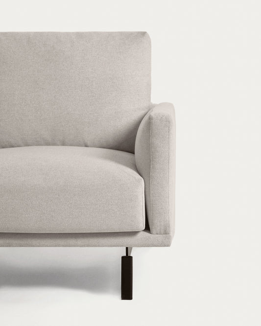 Canapé Galene 3 places avec méridienne gauche beige 214 cm FSC Mix Credit