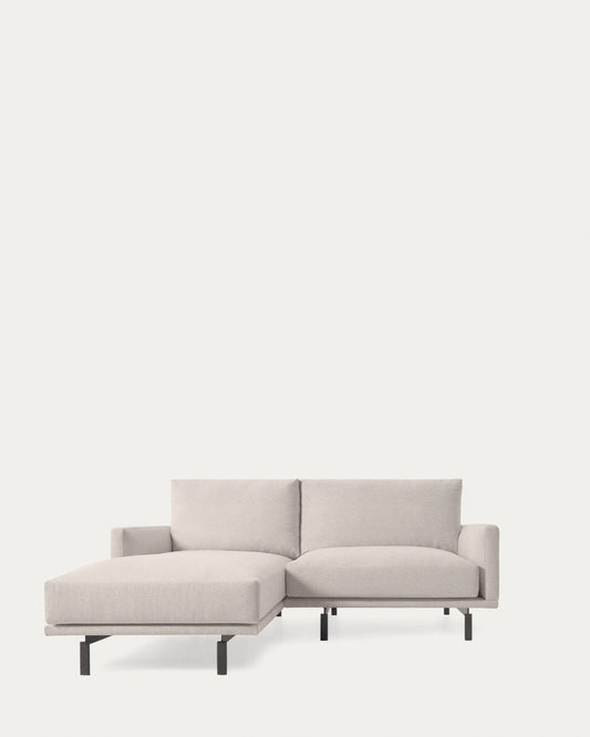Canapé Galene 3 places avec méridienne gauche beige 214 cm FSC Mix Credit