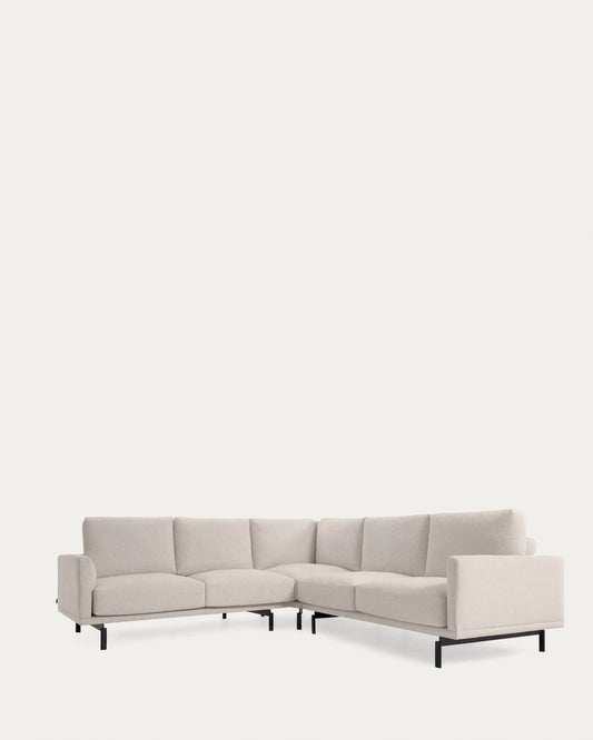Canapé d'angle Galene 4 places beige 267 x 267 cm FSC Mix Credit