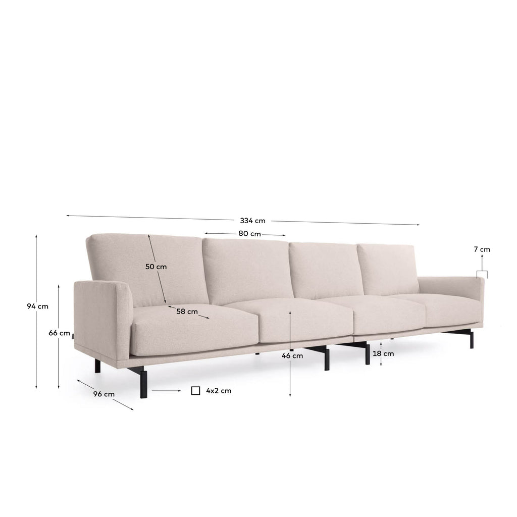 Canapé Galene 4 places beige 334 cm FSC Mix Credit