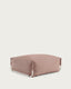 Pouf canapé modulaire 100 % extérieur Square terracotta et aluminium blanc 101 x 101 cm
