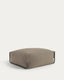 Pouf canapé modulaire extérieur Square vert et aluminium noir 101 x 101 cm