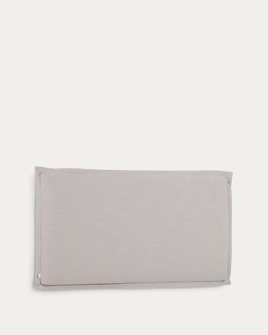 Tête de lit déhoussable Tanit en lin gris pour lit de 200 cm