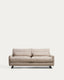 Canapé 3 places Veliro ignifugé beige et pieds en acier avec finition noire 210 cm FSC Mix Credit