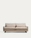 Canapé 4 places Veliro ignifugé beige et pieds en acier avec finition noire 240 cm FSC Mix Credit