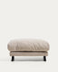 Repose-pieds Veliro ignifugé beige et pieds en acier avec finition noire 85 x 90 cm FSC Mix Credit