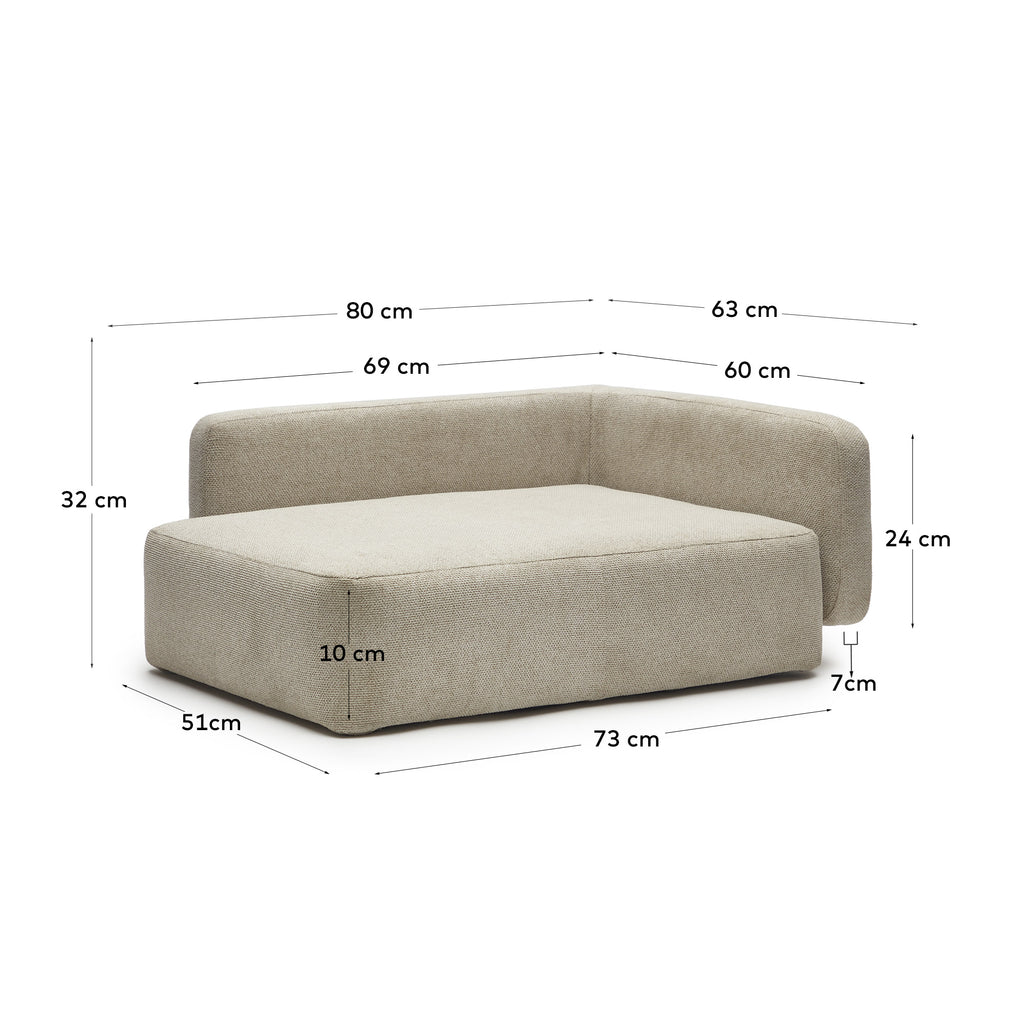 Panier pour animaux petit format Bowie beige 63 x 80 cm