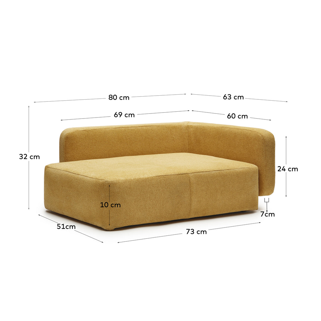 Housse pour petit panier pour animaux Bowie moutarde 63 x 80 cm